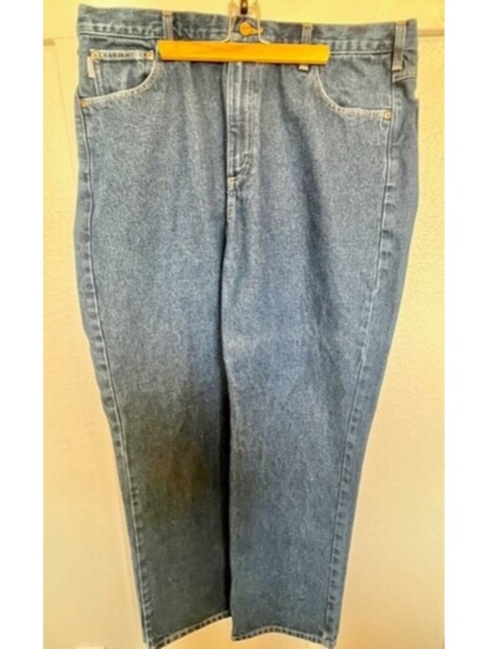 Carhartt Men’s 40x34 Relaxed Fit Straight-Leg Denim Jeans In Medium Wash Exc Con